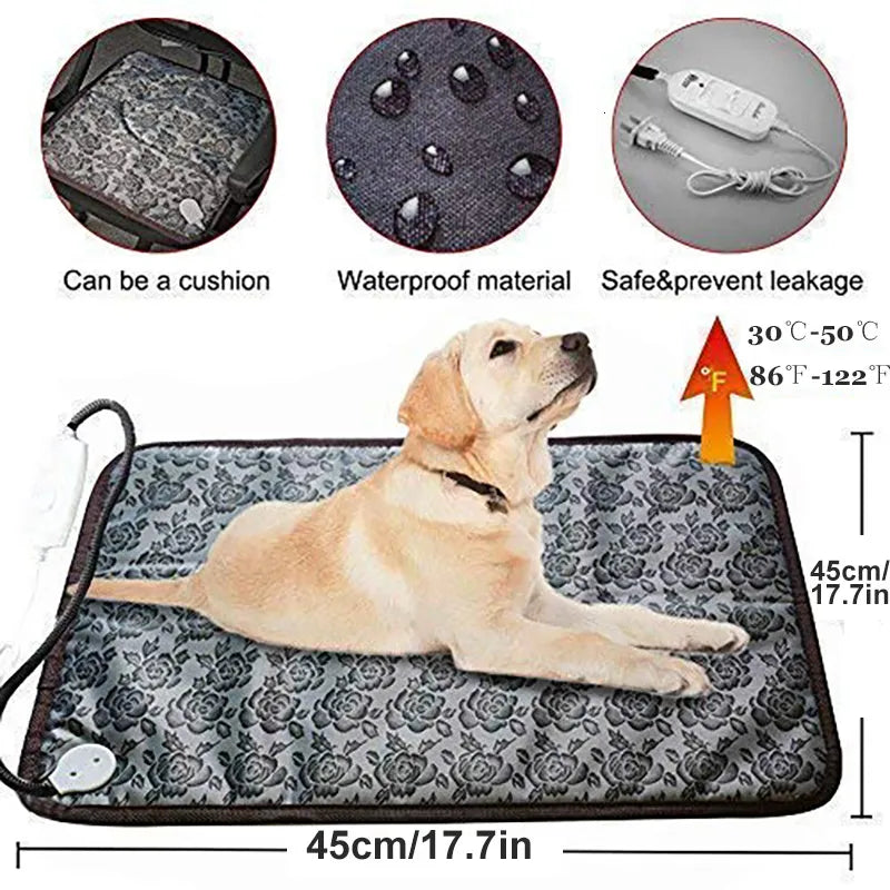 Cama Térmica Calefactora para Perros - Manta Eléctrica de Calor