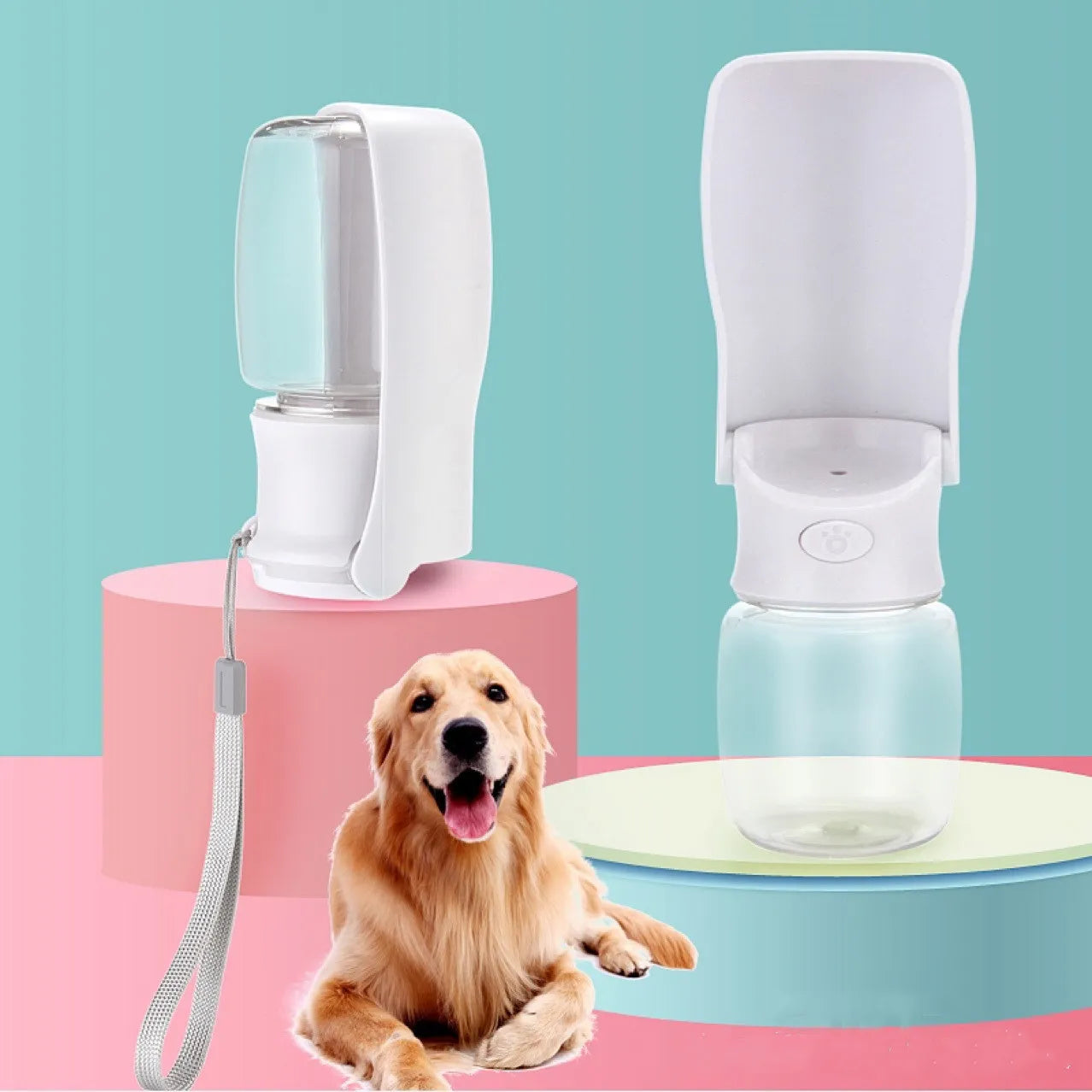 Botella de Agua Portátil Plegable para Perros
