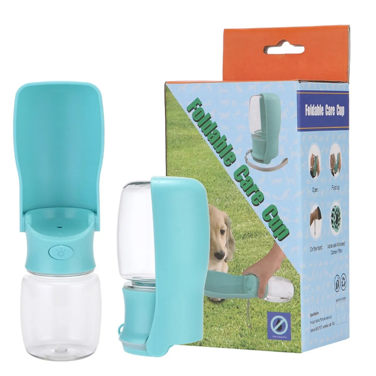 Botella de Agua Portátil Plegable para Perros