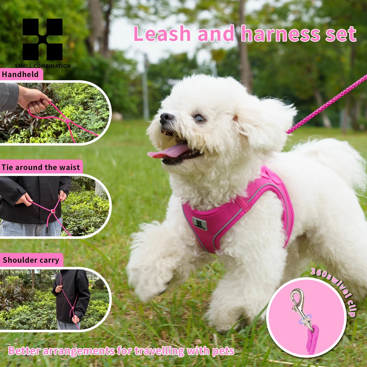 Set Arnés + Correa para Perros | Reflectante y Ajustable