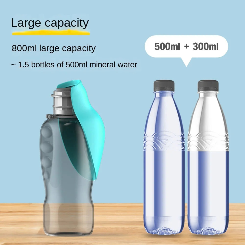 Botella de Agua Plegable para Perros | Diseño Hoja Portátil
