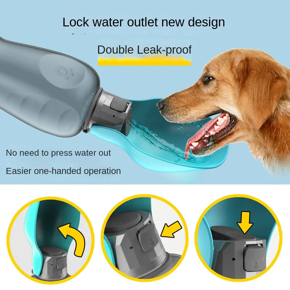 Botella de Agua Plegable para Perros | Diseño Hoja Portátil