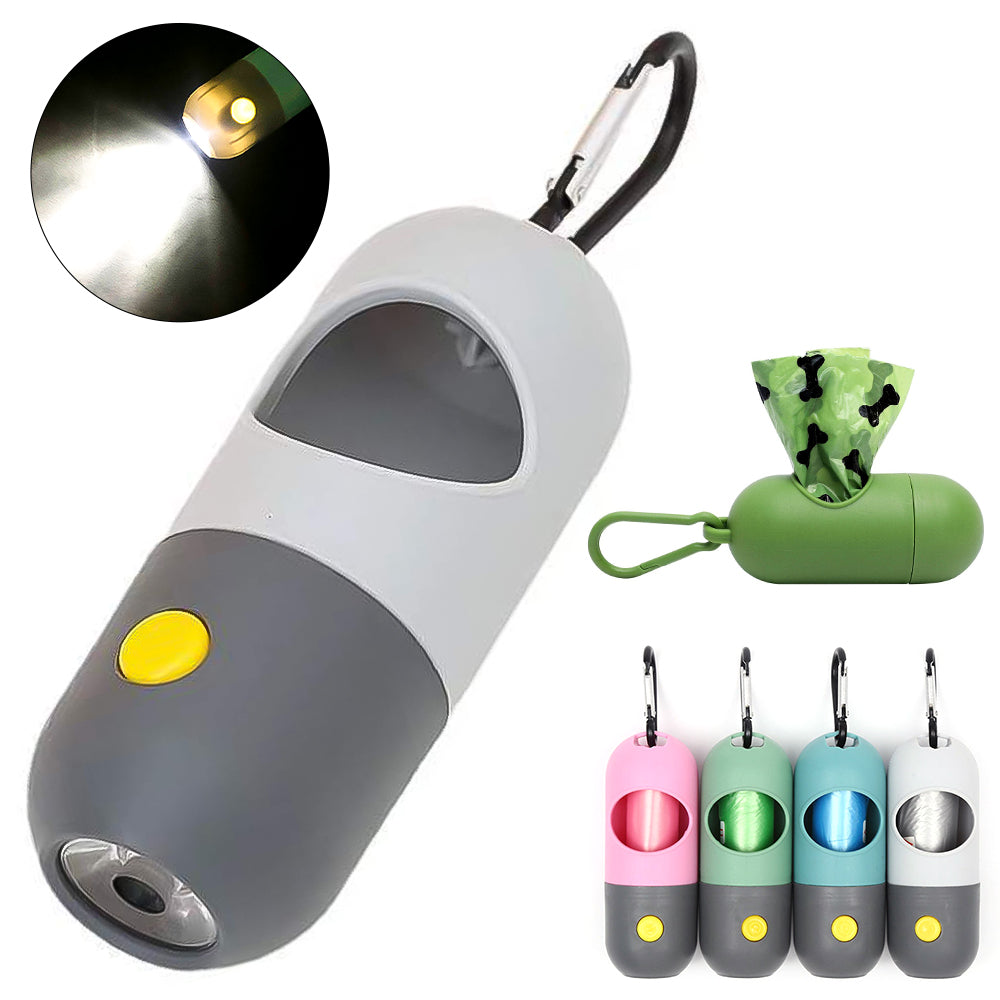Kit Paseo Lluvia y Noche | Chubasquero + Collar LED + Dispensador con Luz